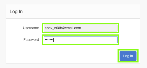 Application Login Page