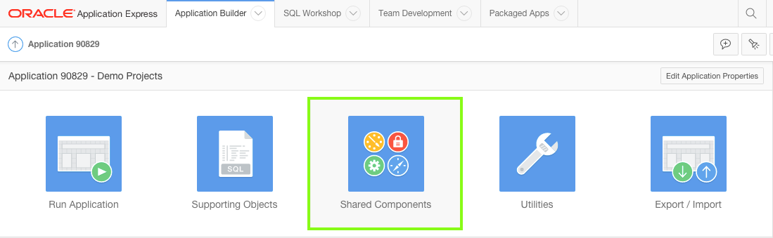 Go to Shared Components