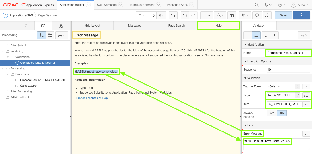Set Validation Attributes
