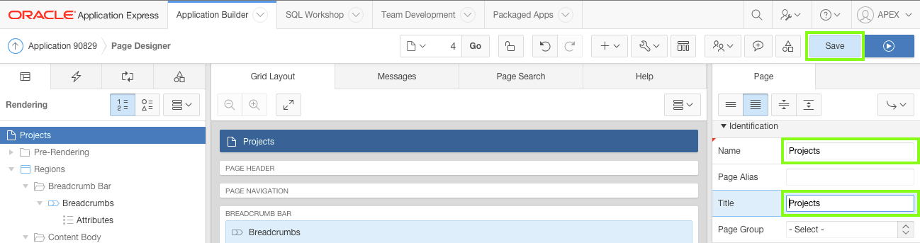Enter Page Attributes