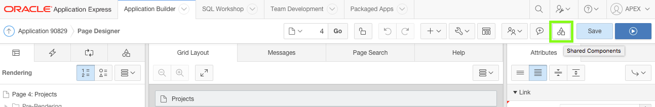 Go to Shared Components