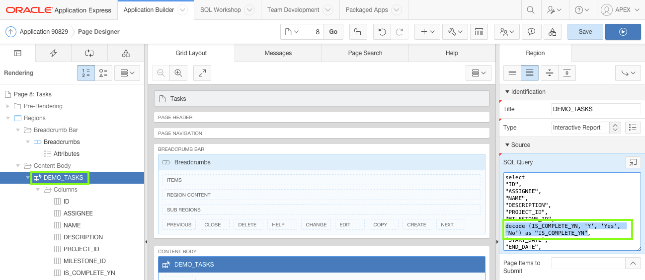 Set Column Attributes