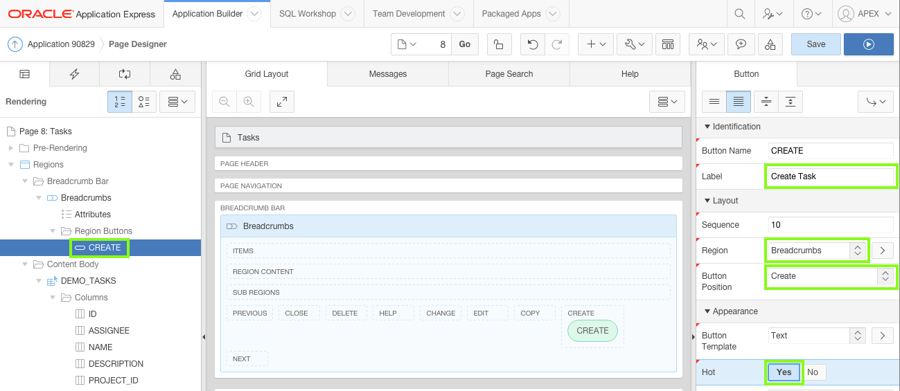 Edit Button Attributes