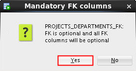 Mandatory FK columns confirmation dialog