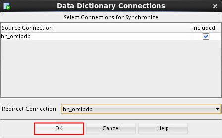 Data Dictionary Connections dialog