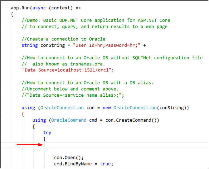 Location in the code where we add Configuration API specific code