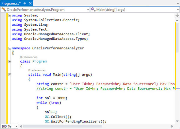 Using Performance Analyzer to Analyze Application Performance