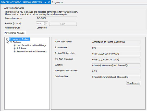 Using Performance Analyzer to Analyze Application Performance
