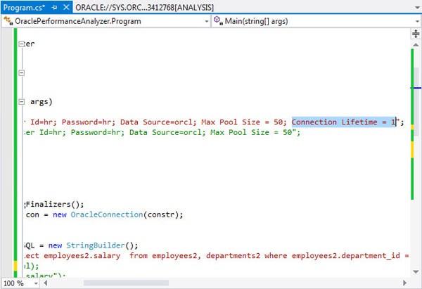 Using Performance Analyzer to Analyze Application Performance