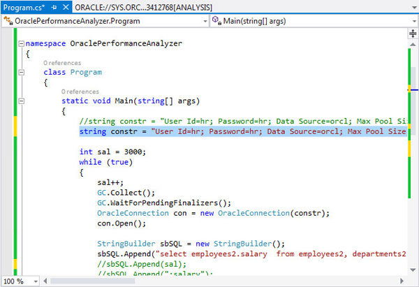 Using Performance Analyzer to Analyze Application Performance