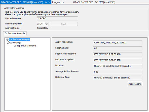 Using Performance Analyzer to Analyze Application Performance