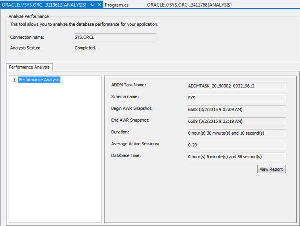 Using Performance Analyzer to Analyze Application Performance