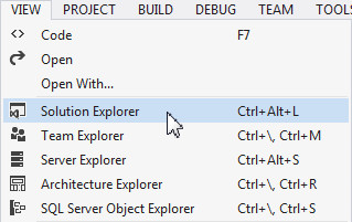 Installing NuGet: Open Solution Explorer