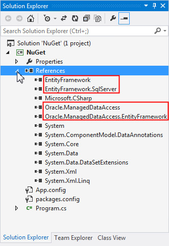 Installing NuGet: Expand References