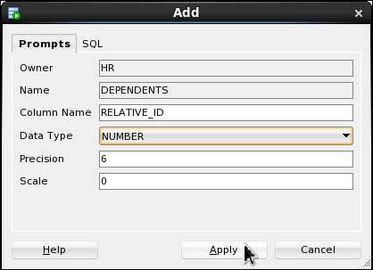 Oracle foreign key definition