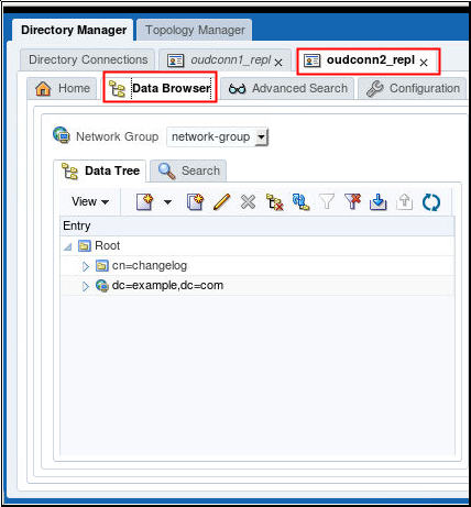 Oracle Directory Services Manager login page