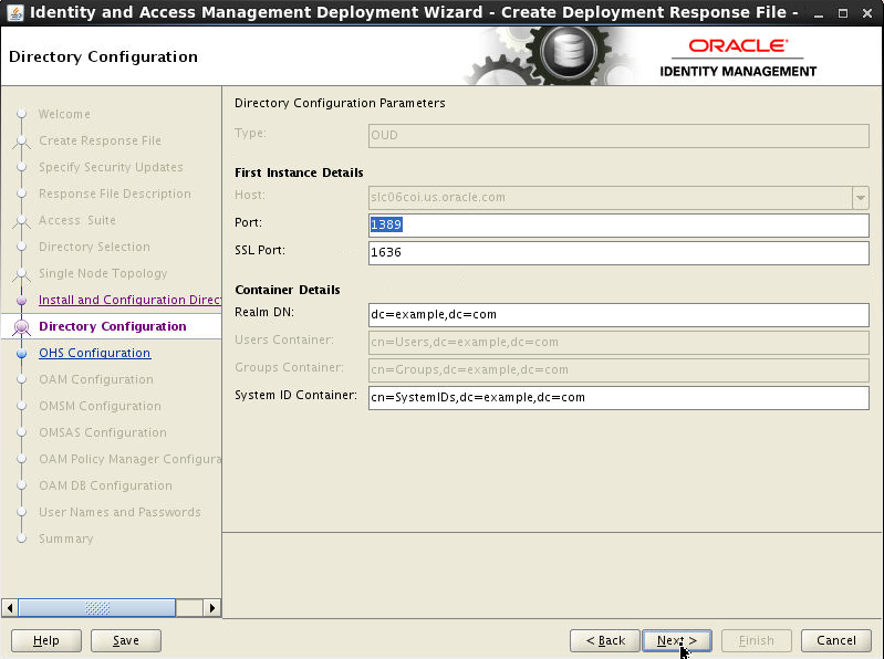 Directory Configuration