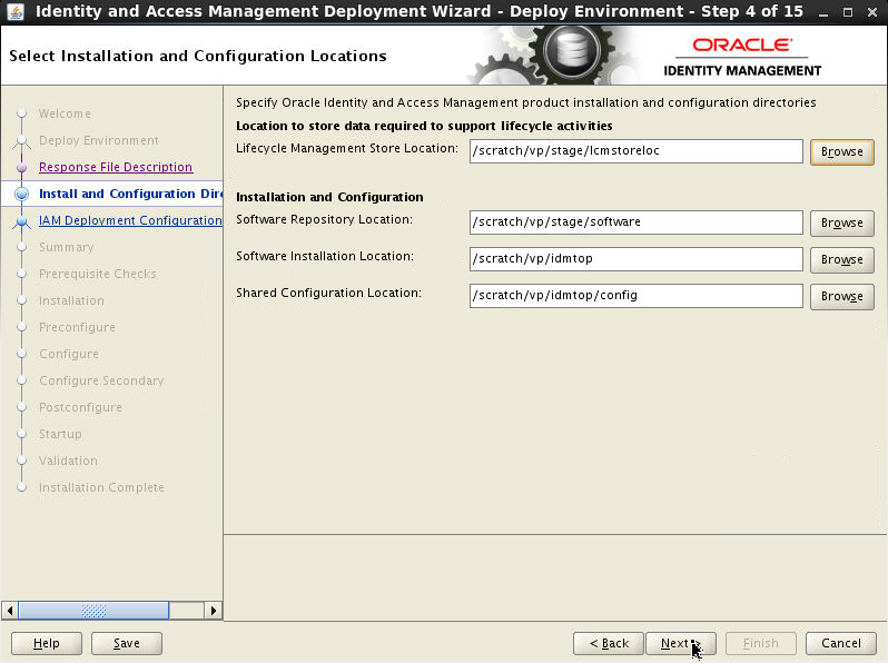 Install and Conf location