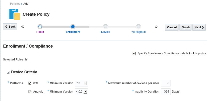 Enrollment/Compliance