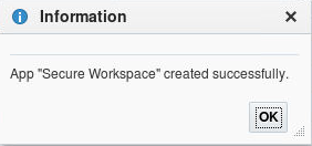 Secure Workspace created