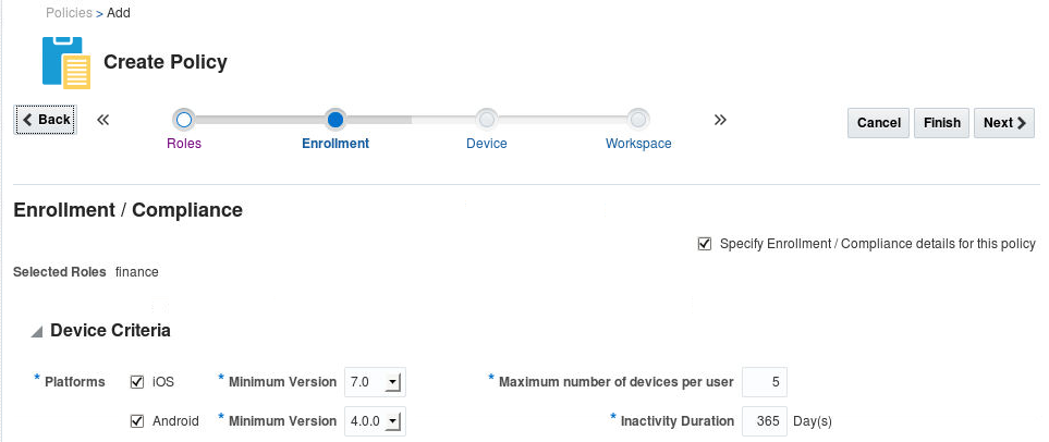 Enrollment/Compliance