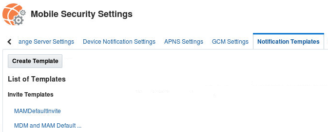 Notification template