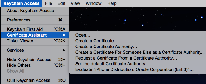 Request a Certificate