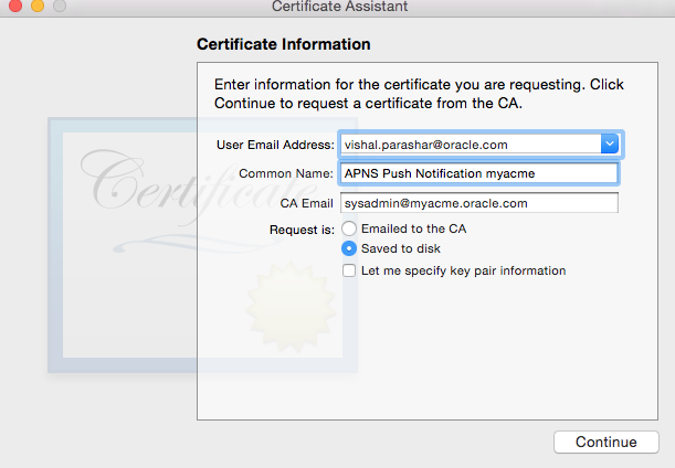 Certificate Assistant