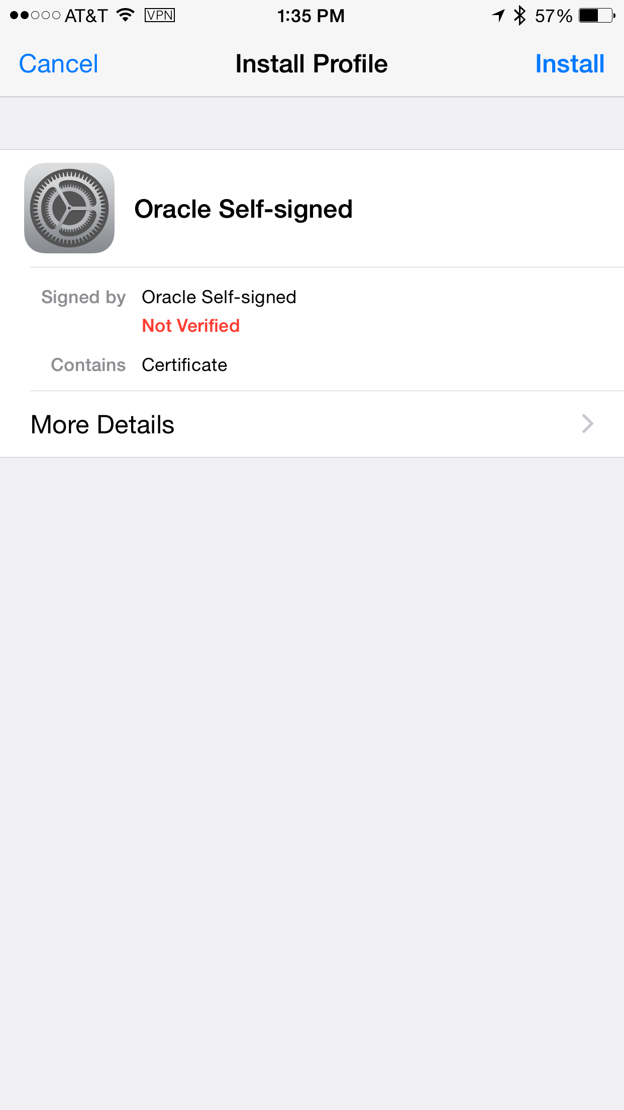 install MSAS's Self signed certificate
