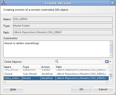 Create version w/comments