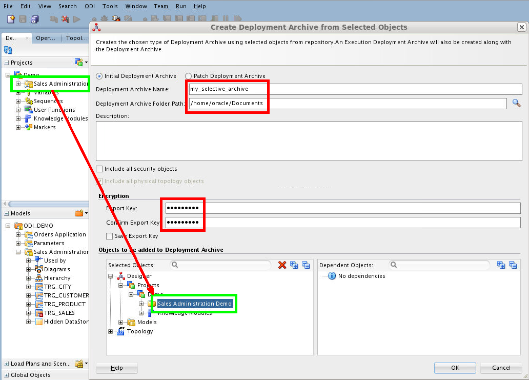 Create DA from Selected