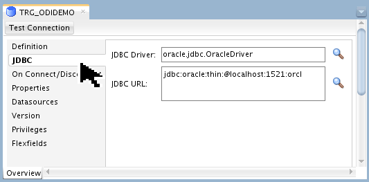 TRD_ODIDEMO JDBC screen
