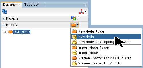 Designer Models screen