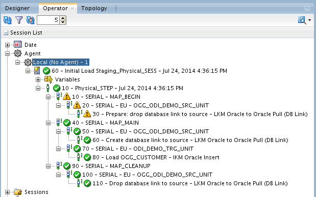 Operator Agent Local screen