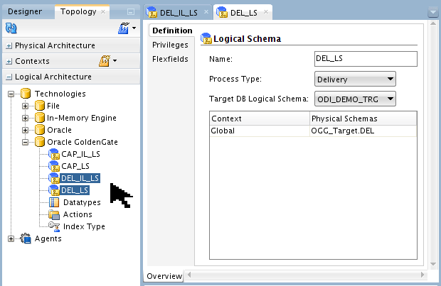 Logical Arch OGG DEL screen