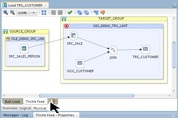 Mapping Physical Trickle Feed screen