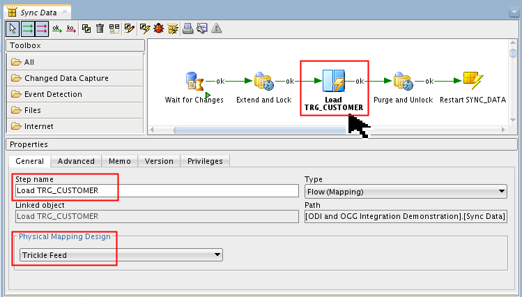 Load TRG_CUSTOMER step