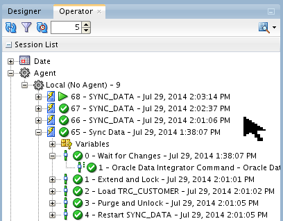 Operator Sync_Data screen
