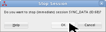 Stop Session confirmation