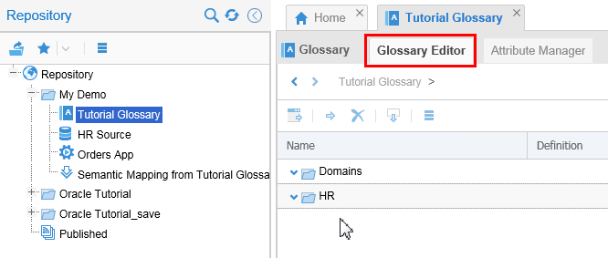Glossary Editor