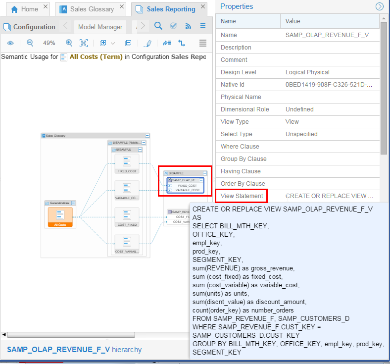 SAMP_OLAP_REVENUE_F_V