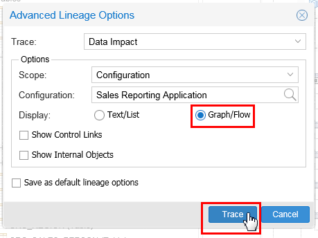 Advanced Lineage Options Graph