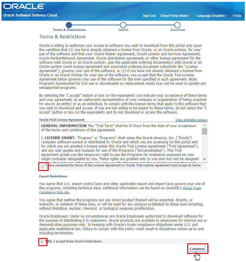 Terms and Restrictions