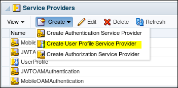 Create Service Provider