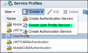 Create Service profile