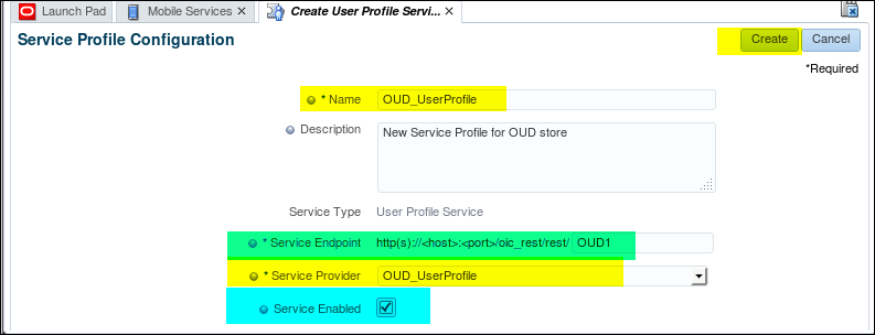 User Profile details