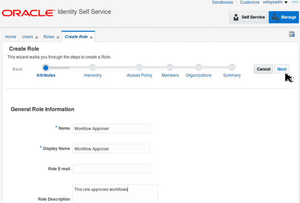 Creating a Role - Step 4