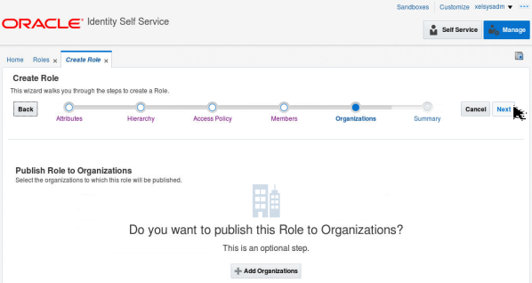 Creating a Role - Step 8
