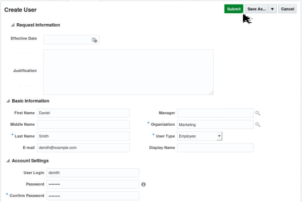 Creating a User - Step 7