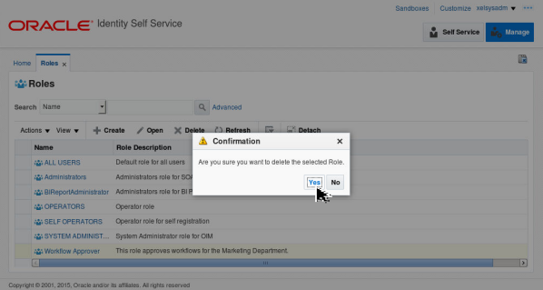 Confirming the Deletion